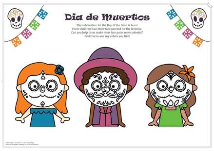 Dia de Muertos 2017 Activity Page-white background
