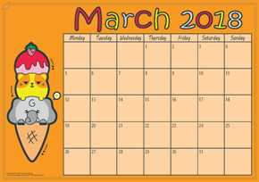 13 - Monthly Journal Page 2018 - March - Colored