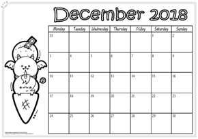 12 - Monthly Journal Page 2018 - December - White and Black